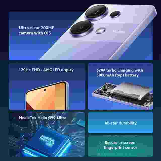 New Global Version Xiaomi Redmi Note 13 Pro 4G Smartphone MTK Helio G99-Ultra 6.67" AMOLED display 67W Turbo Charge with 5000mAh - Image 2