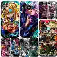 BLACK TPU CASE FOR ITEL A60 P40 VISION 5 A18 S18 INFINIX SMART 7 PLUS 7HD HOT 30 30I PLAY NOTE ZERO ULTRA 5G Japanese Cool Anime