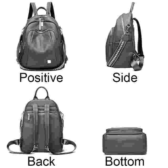 Fashion Women Soft Leather pack 3 In 1 Lady Bookbag for Girls Female Travel Bagpack Shopper Shoulder Bag Large Capacity Rucksack - Image 5