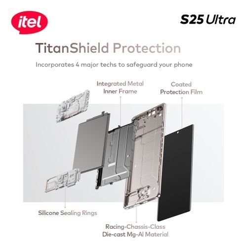itel S25 Ultra 6.78" AMOLED 256+8 4G Android-Black