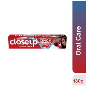 Closeup Triple Fresh Toothpaste 130g Anti-Bacterial Zinc Formula.