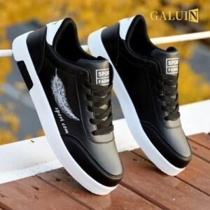 GALUIN 2024 Men's Casual Sneakers | Lightweight Running & Board Shoes | Black