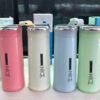 Nic Insulated Water Bottle in multiple pastel colors (pink, white, blue, green).