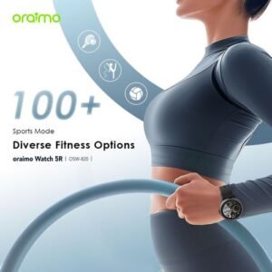 Brilliant Oraimo Watch 5R Amoled Smartwatch | 1.43'' Display, IP68 Waterproof | Black