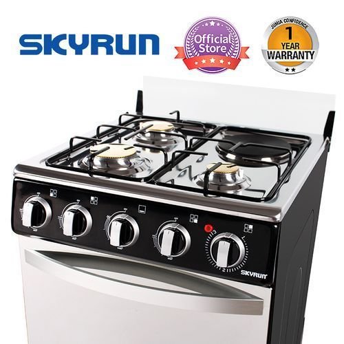 Skyrun Gas Cooker 50x50 (Black) | 3 Gas Burners + 1 Electric Hotplate | GCS-3G1E/X - Image 3