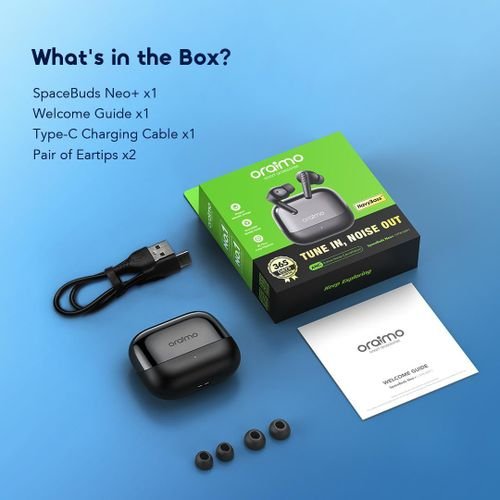 Incredible Oraimo SpaceBuds Neo+ 30 Hour | True Wireless Earbuds, Sleek Black | Long-Lasting Audio - Image 4