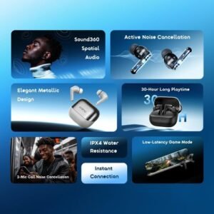 Incredible Oraimo SpaceBuds Neo+ 30 Hour | True Wireless Earbuds, Sleek Black | Long-Lasting Audio