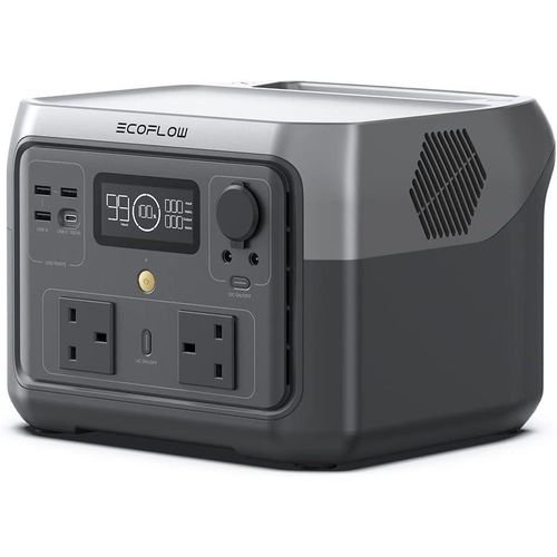 EcoFlow River 2 Max Portable Power Station 512Wh front display and ports